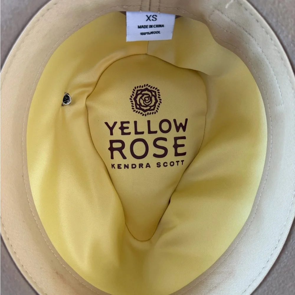 Kendra Scott Tan Fedora with Gold and Brown Accents - Picture 4 of 4